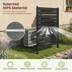 2 Pieces Outdoor Privacy Screen Fence for Backyard Pool Lawn-Black view 6