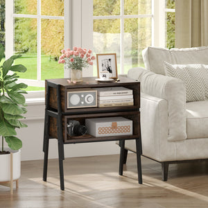 2 Pieces Stackable Night Stand Bedside End Table Set view 6
