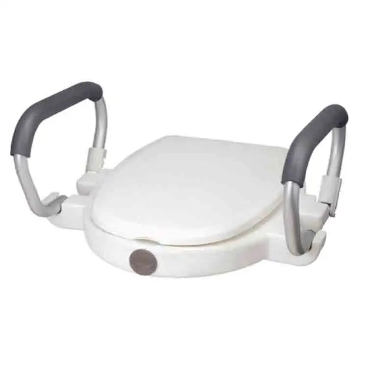 EZee Life CH2024 2 in Raised Toilet Seat with Padded Flip-Back Arms