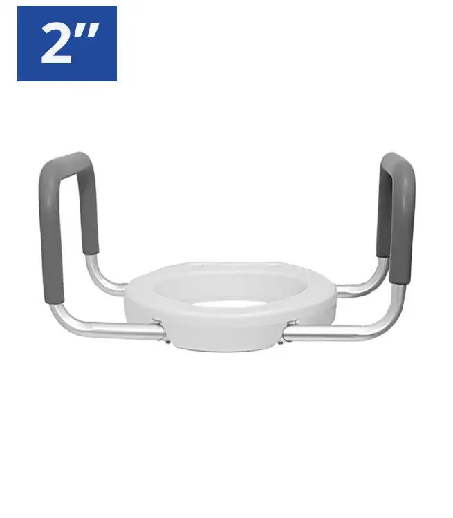2" Raised Toilet Seat with Removable Padded Arms