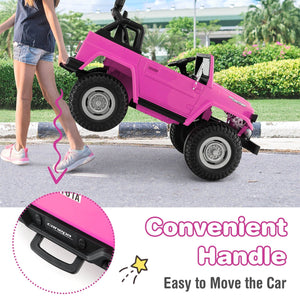 12V 2-Seat Licensed Kids Ride On Toyota FJ40 Car with 2.4G Remote Control-Pink view 5