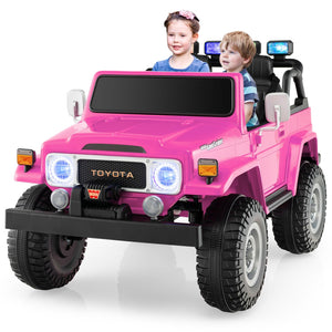 12V 2-Seat Licensed Kids Ride On Toyota FJ40 Car with 2.4G Remote Control-Pink view 7