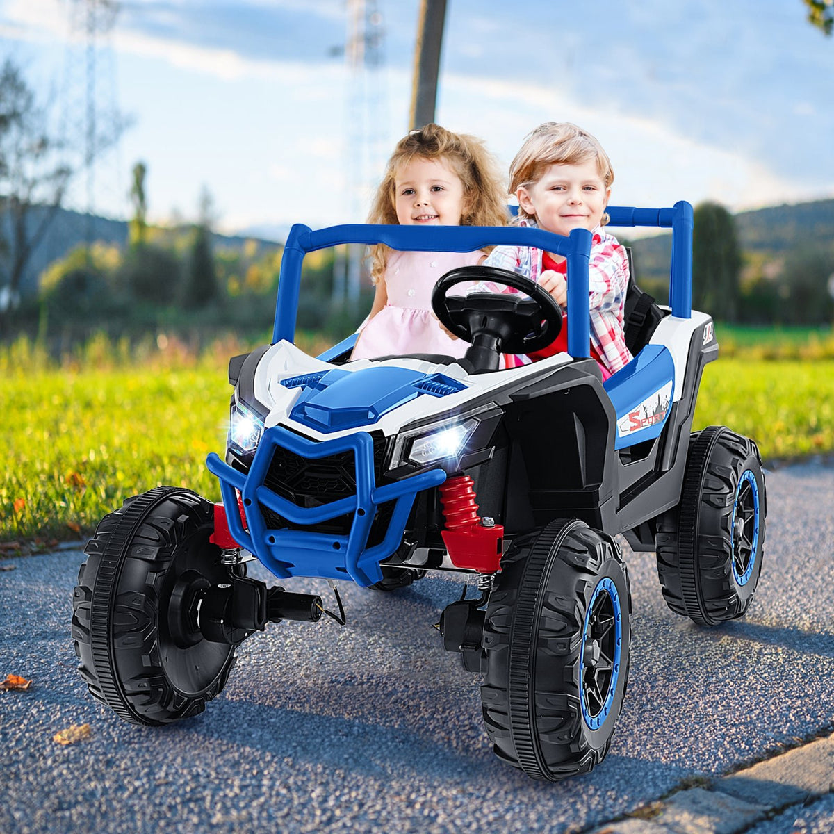 2-Seater Kids Ride on UTV with 2.4G Remote Control for over 3 Years Old Children-Navy view 2