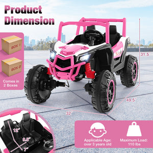 2-Seater Kids Ride on UTV with 2.4G Remote Control for over 3 Years Old Children-Pink view 5