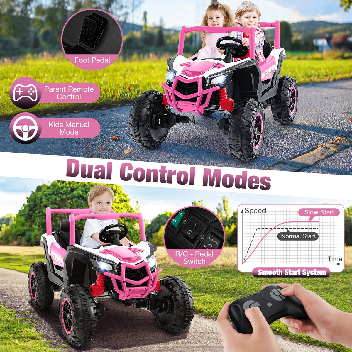 2-Seater Kids Ride on UTV with 2.4G Remote Control for over 3 Years Old Children-Pink view 8