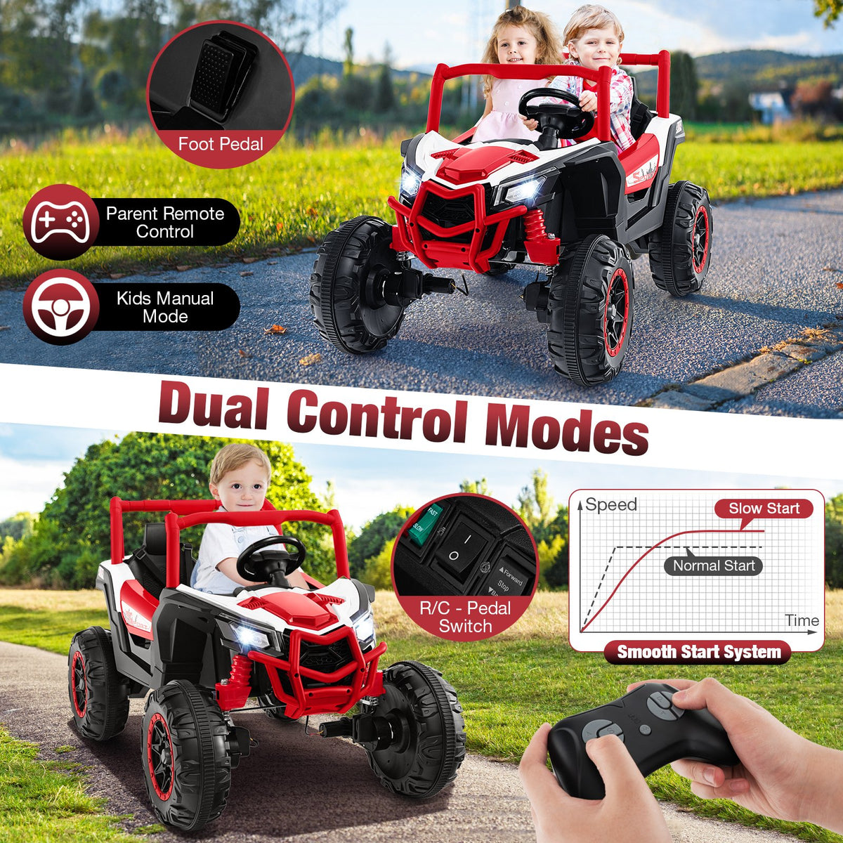 2-Seater Kids Ride on UTV with 2.4G Remote Control for over 3 Years Old Children-Red view 8