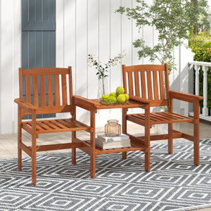 2-Seater Outdoor Patio Furniture Set with 1.57 Inch Umbrella Hole view 2