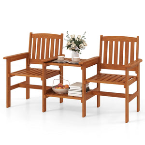 2-Seater Outdoor Patio Furniture Set with 1.57 Inch Umbrella Hole view 4