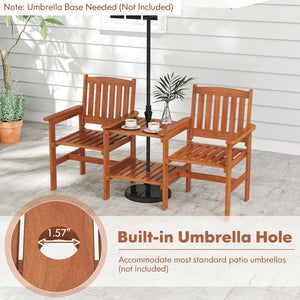2-Seater Outdoor Patio Furniture Set with 1.57 Inch Umbrella Hole view 8