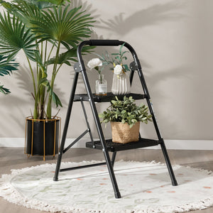 2-Step/3-Step Ladder with Wide Anti-Slip Pedal-2-Step view 2