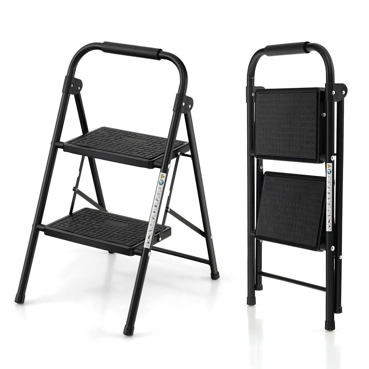 2-Step/3-Step Ladder with Wide Anti-Slip Pedal-2-Step view 6