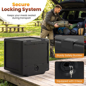 2 Tier Insulated Food Pan Carrier Food Warmer with Removable Tray and Box view 9