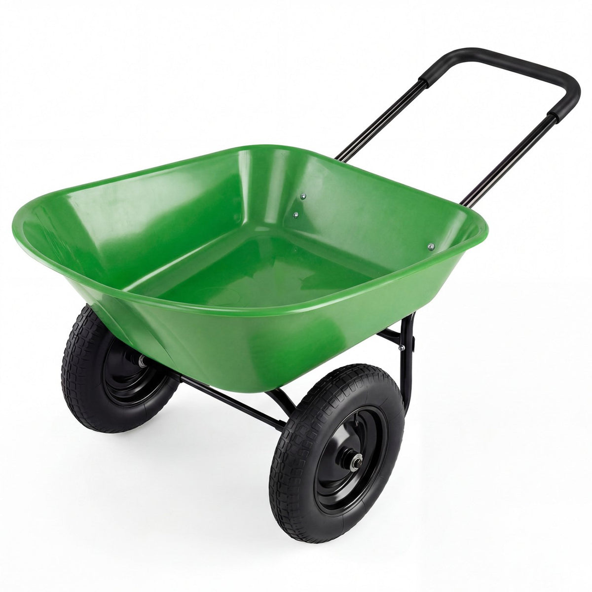 2 Tire Heavy-duty Dolly Utility Cart Wheelbarrow Garden Cart-Light Green
