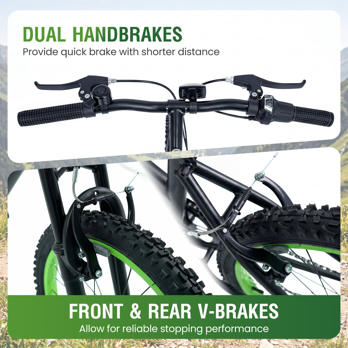 20 Inch Kids Mountain Bike with Adjustable Seat-Black view 7