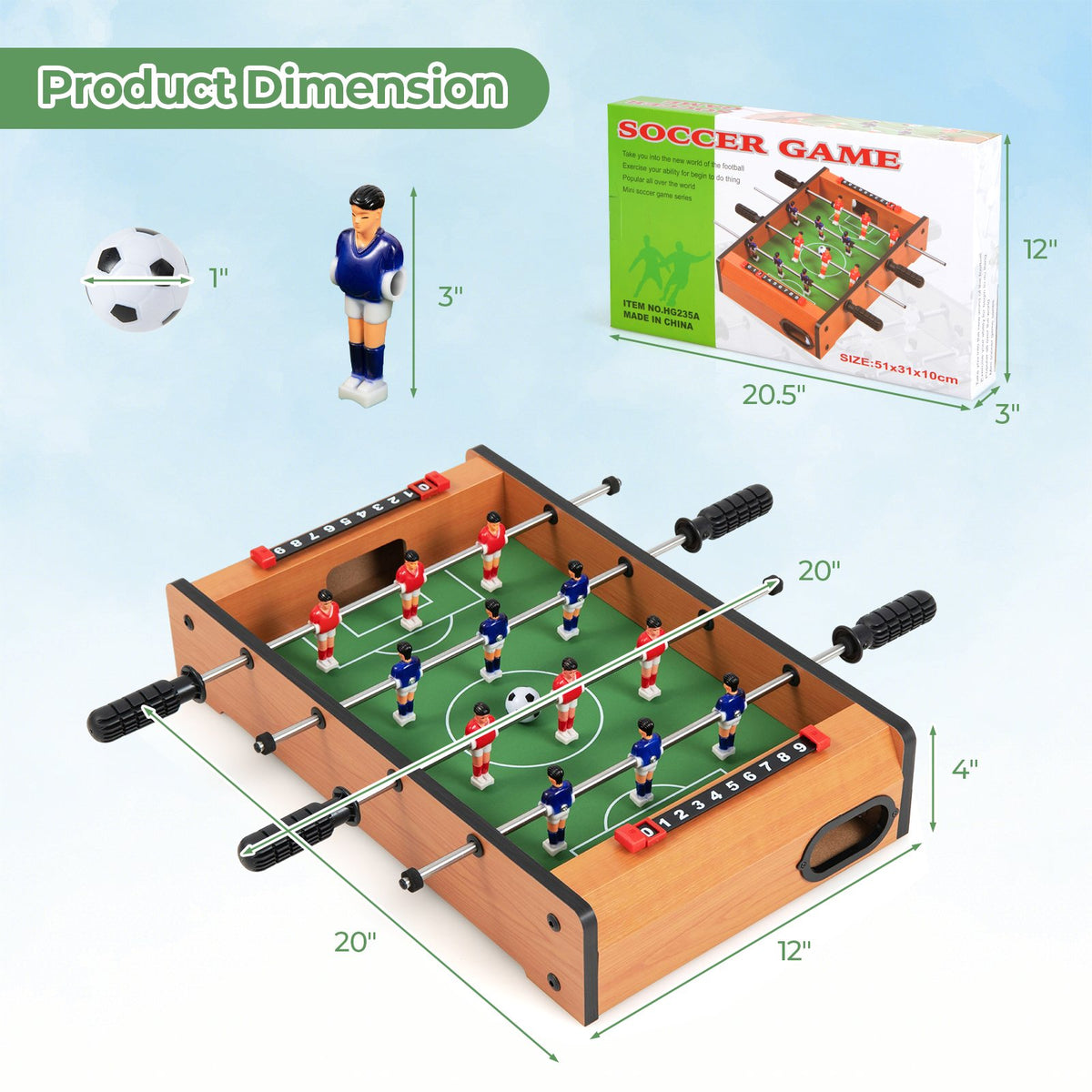 20 Inch Indoor Competition Game Soccer Table view 3