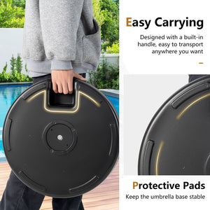 20 Inch Fillable Heavy-Duty Round Umbrella Base Stand view 7