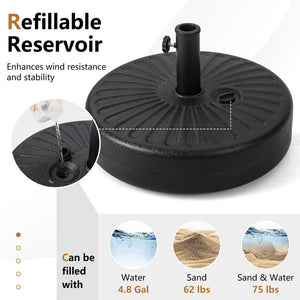 20 Inch Fillable Heavy-Duty Round Umbrella Base Stand view 8