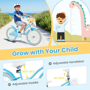20 Inch Kids Bike with Dual Brakes and Adjustable Seat view 8