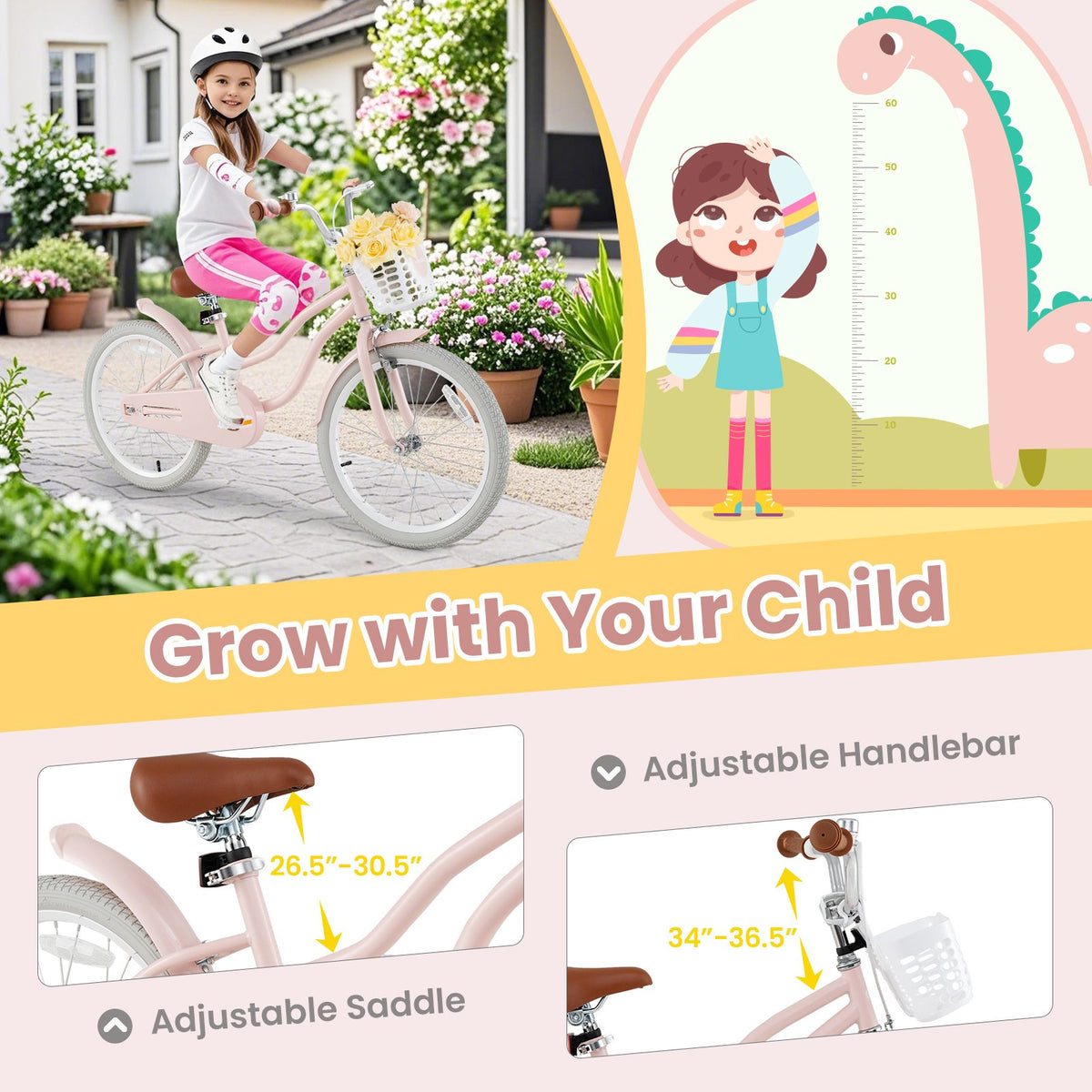 20 Inch Kids Bike with Kickstand for Boys Girls view 6