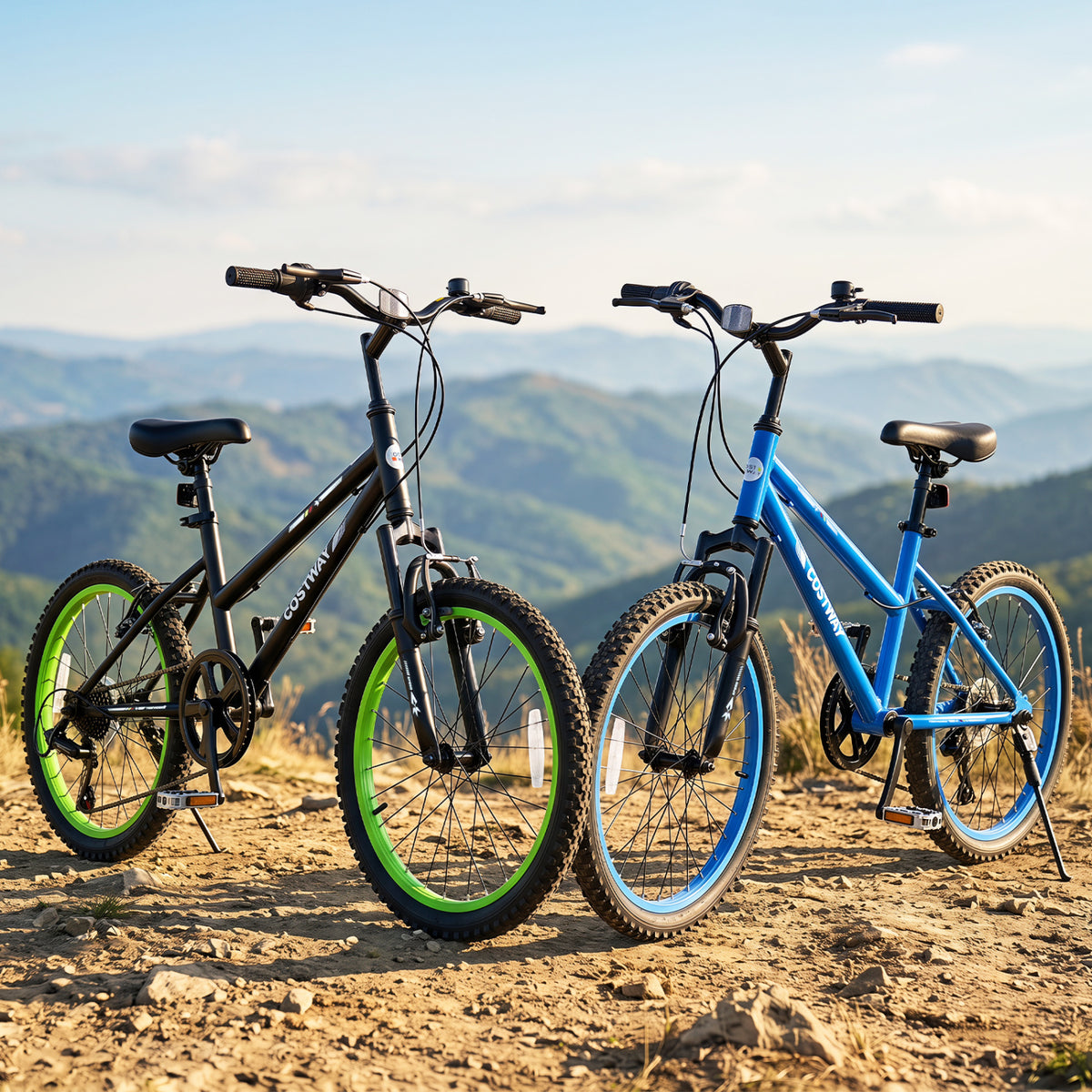 20 Inch Kids Mountain Bike Adjustable with 7 Speed and Suspension Fork-Blue view 3