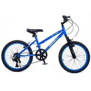 20 Inch Kids Mountain Bike Adjustable with 7 Speed and Suspension Fork-Blue view 4