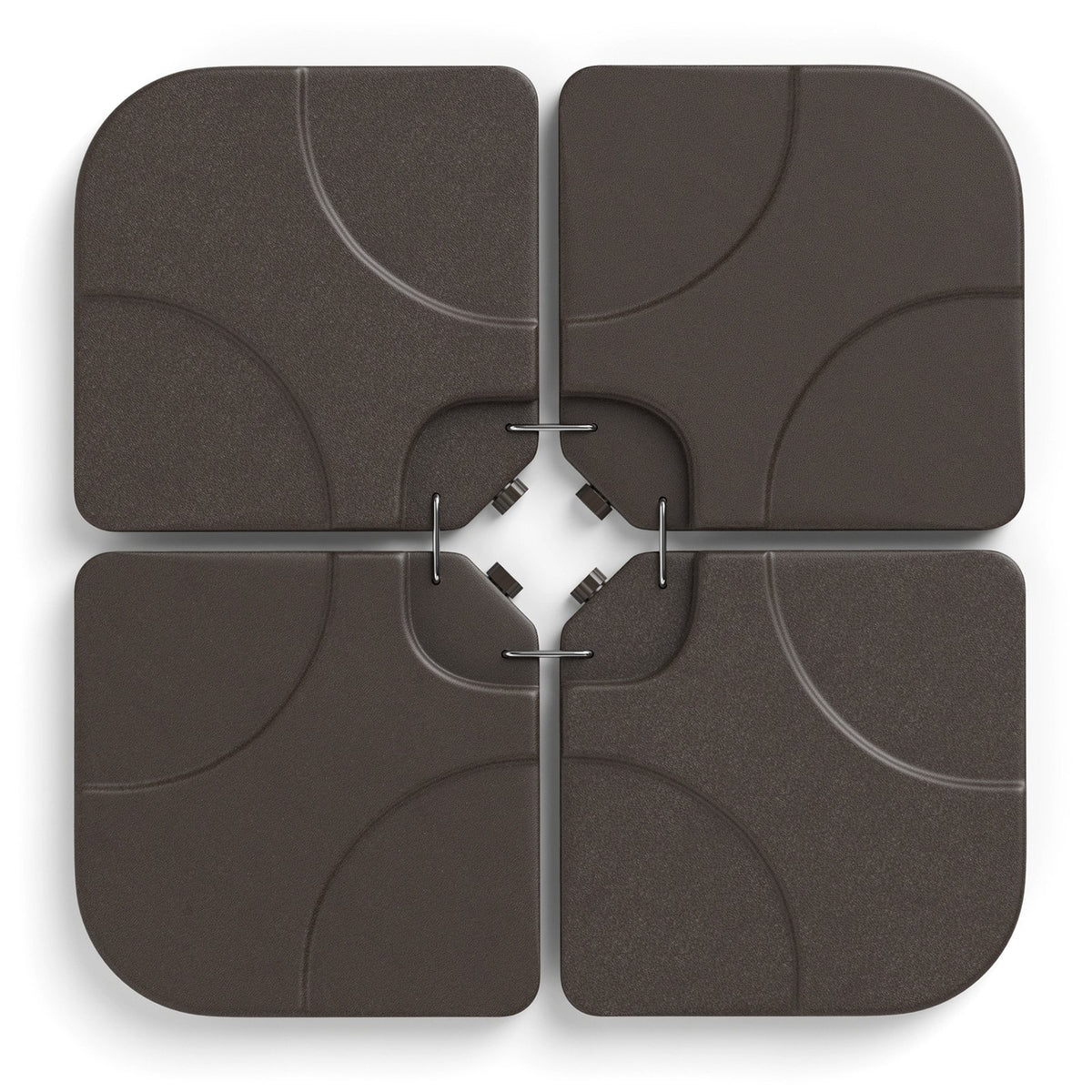 20 Inch Patio Offset Water Filled Plate Umbrella Base Sand-Coffee