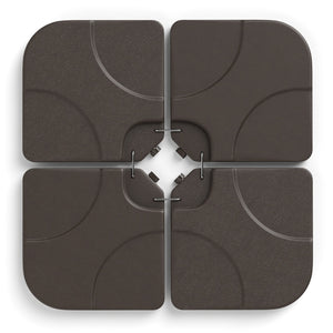 20 Inch Patio Offset Water Filled Plate Umbrella Base Sand-Coffee