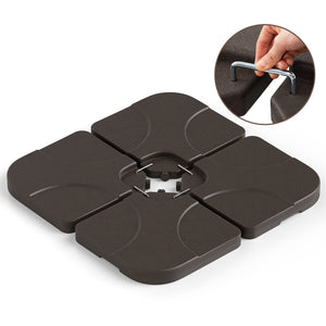 20 Inch Patio Offset Water Filled Plate Umbrella Base Sand-Coffee view 4