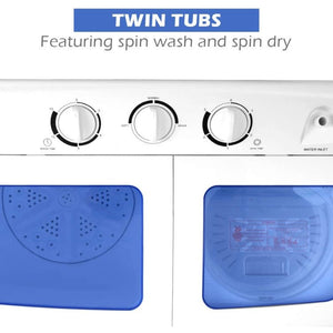 20 lbs Compact Twin Tub Washing Machine for Home view 5