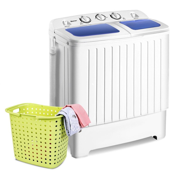 20 lbs Compact Twin Tub Washing Machine for Home view 8