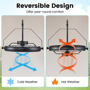 20” Wall Mounted Fan with Dimmable LED Light and 6 Wind Speeds-Black view 9