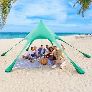 20 x 20 Feet Beach Canopy Tent with UPF50+ Sun Protection and Shovel-Green view 3