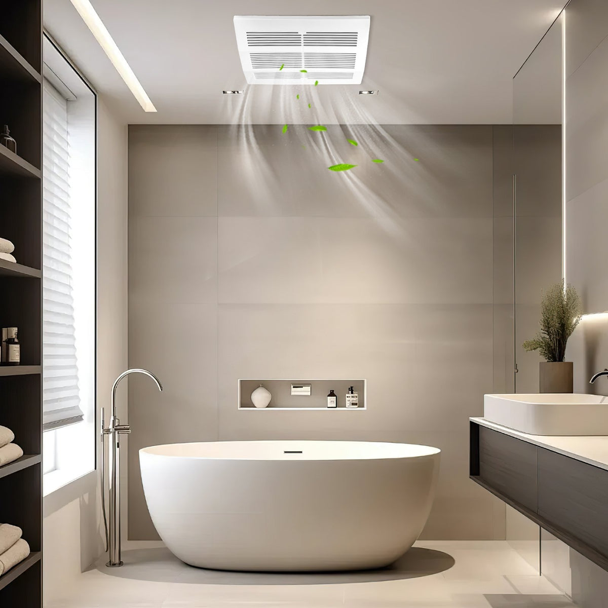 200 CFM Bathroom Exhaust Fan with Metal Housing and 6 Inches Duct for 200 Sq.Ft view 2