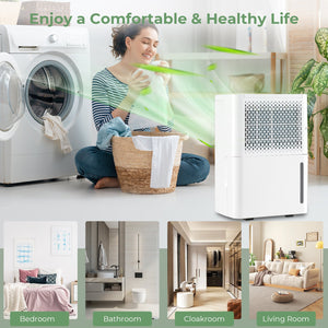 2000 Sq. Ft 32 Pint Dehumidifier with Continuous/Drying/Auto Mode-White view 5