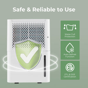 2000 Sq. Ft 32 Pint Dehumidifier with Continuous/Drying/Auto Mode-White view 9