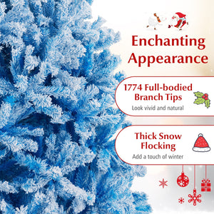 2025 New Artificial Christmas Tree with 456 Branch Tips and Folding Metal Stand-8FT view 9