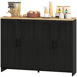 Modern Sideboard Buffet Cabinet, Modern Kitchen Storage Cabinet with 3 Doors Adjustable Shelves – view 15