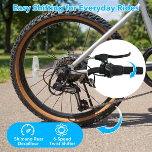 20 Inch LED-lit Cycling Bike with 2 Speakers and Ambient Lights for Men and Women-Silver view 8