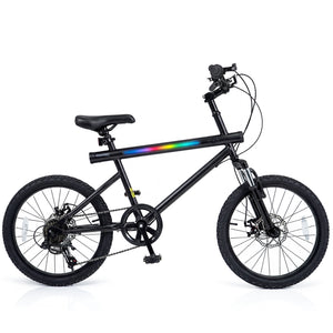 20 Inch Commuter Bicycle LED-lit with 6-Speed Shimano Twist Shifting and Stereo Speakers-Black view 7