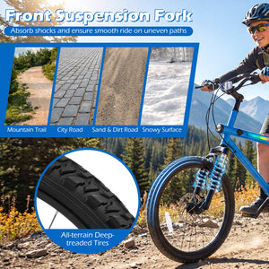 20 Inch Commuter Bicycle LED-lit with 6-Speed Shimano Twist Shifting and Stereo Speakers-Blue view 7