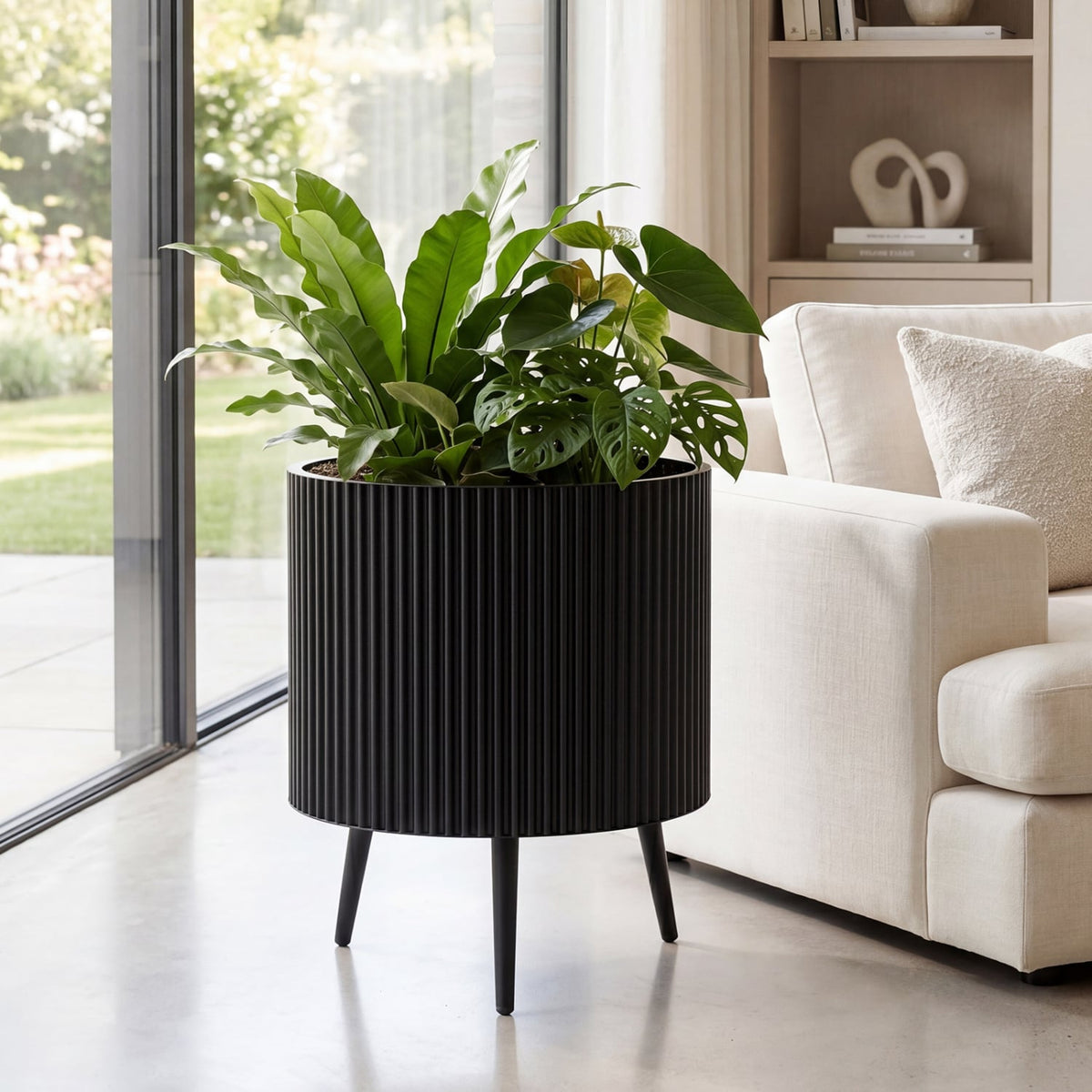 20 Inch Plant Pot with Stand and Tapered Legs for Garden view 2
