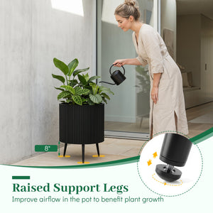 20 Inch Plant Pot with Stand and Tapered Legs for Garden view 9