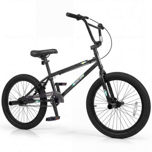 20 Inch Trick Bicycle with 270 Degree Steering and Adjustable Seat for Kids and Teens-Black view 4