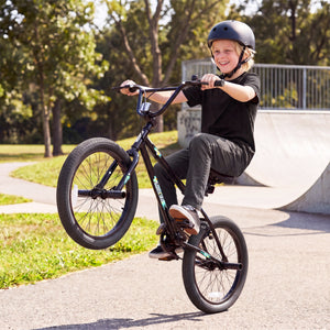 20 Inch Trick Bicycle with 270 Degree Steering and Adjustable Seat for Kids and Teens-Black view 6