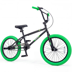 20 inches Trick Bicycle with 270 Degree Steering and Adjustable Seat for Kids and Teens-Green view 4