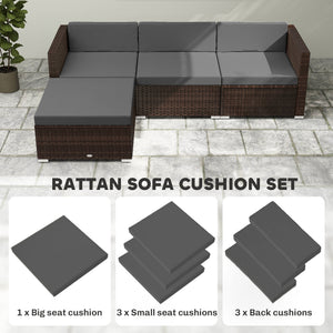 Patio Furniture Cushions Water-Repellent Outdoor Loveseat Cushion Removable Covers 23.6" x23.6", Cream – view 13