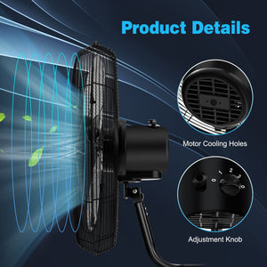 21 Inch 3 Speed Wall Mount Industrial Fan view 6