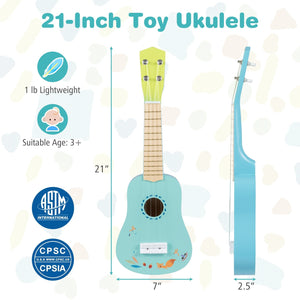 21 Inch Ukulele Guitar for Kids with Basswood Body for 3+ Years Old view 5