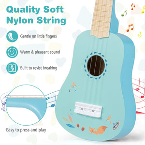 21 Inch Ukulele Guitar for Kids with Basswood Body for 3+ Years Old view 9