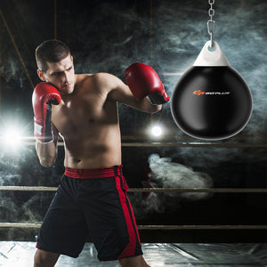 21 Inch Water Punching Bag with Adjustable Metal Chain-Black view 2